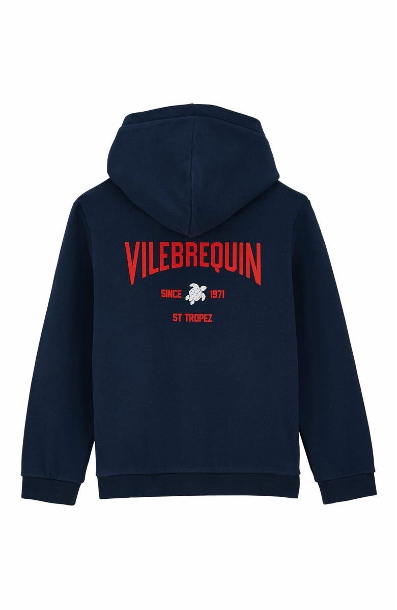 Vilebrequin Kids' Hooded Front Zip Sweatshirt, Alternate, color, 
