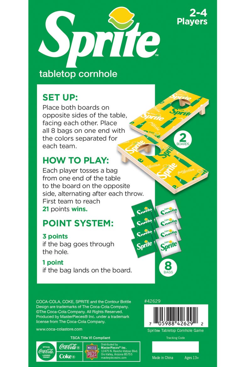 Sprite Tabletop Cornhole Game, Alternate, color, Multicolor