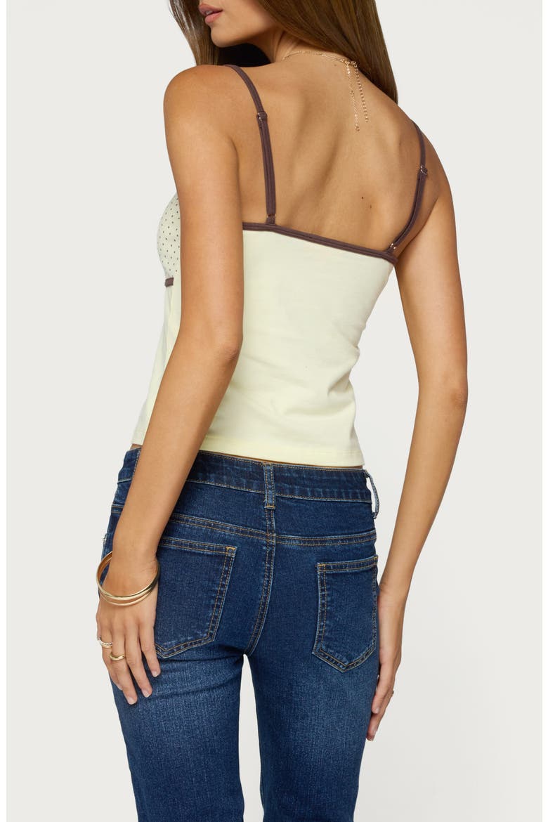 Rhoda Contrast Polka Dot Camisole, Alternate, color, YELLOW