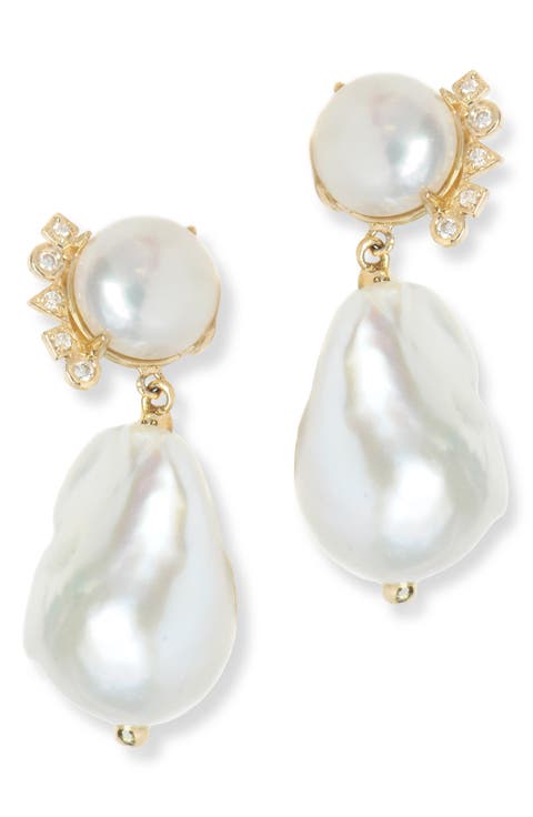 Cléo Cultured Pearl Drop Earrings