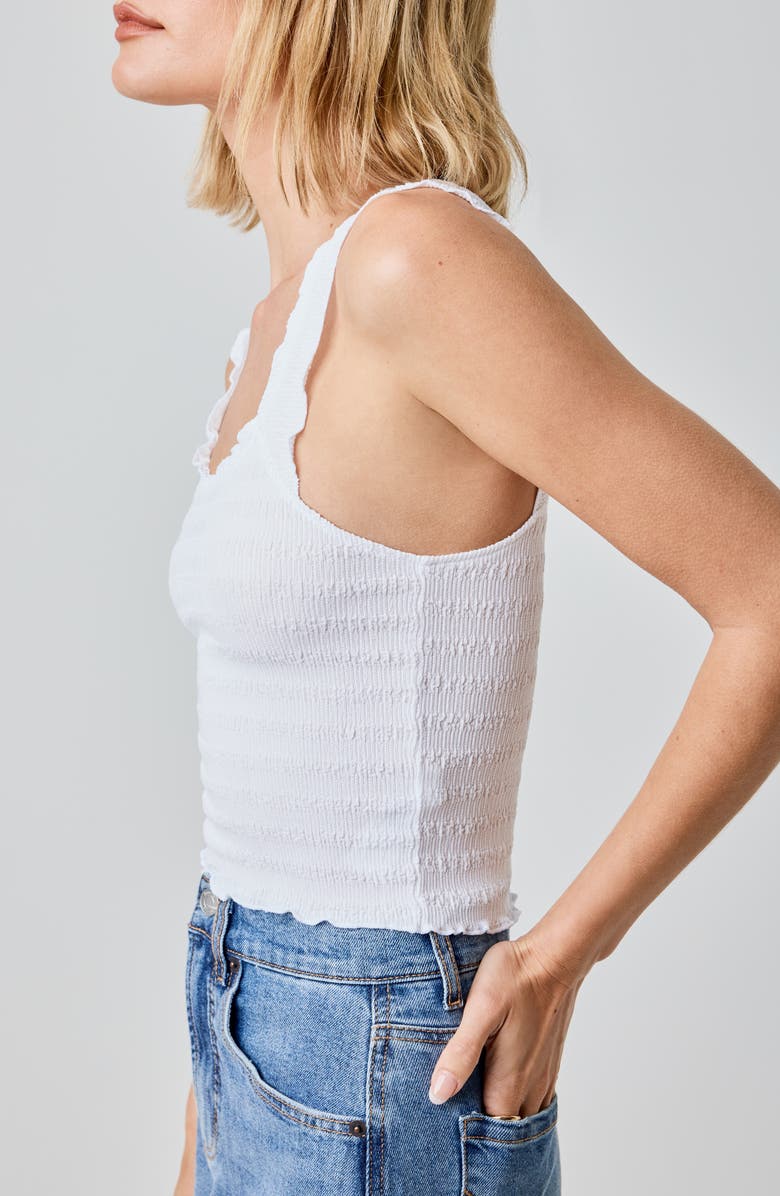 Florence by Mills Lettuce Edge Tank, Alternate, color, Bright White