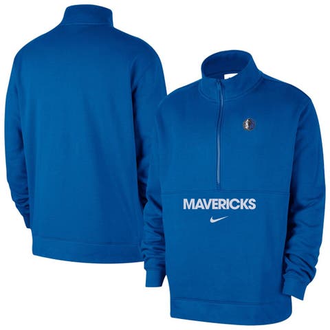 Men
s Nike Royal Dallas Mavericks Courtside Club Half-Zip Jacket