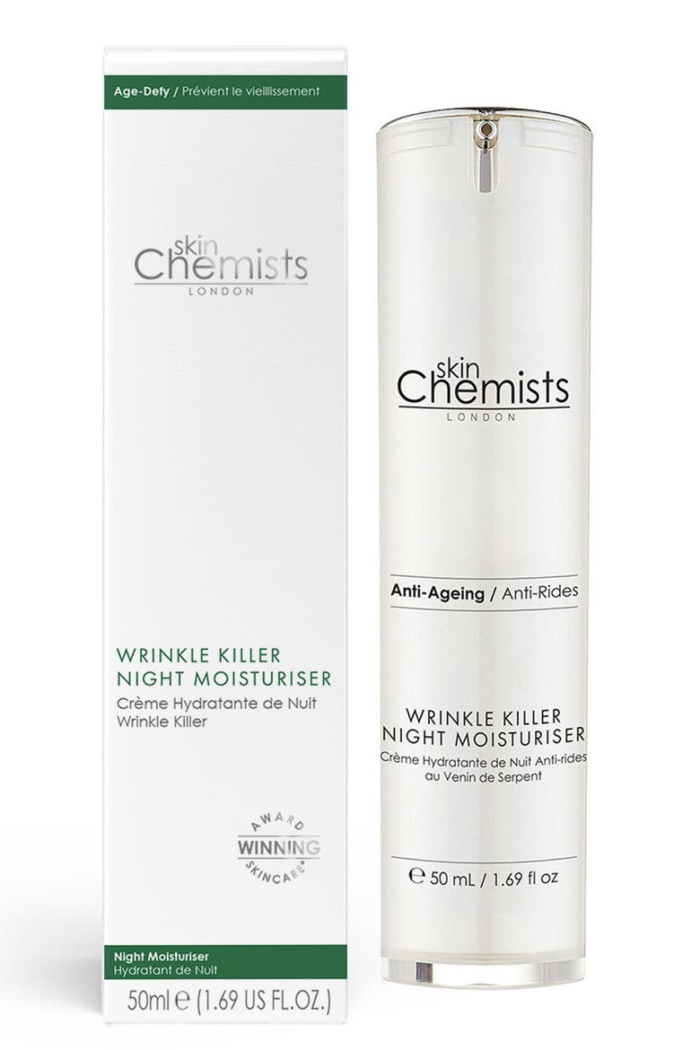Wrinkle Killer Anti-Aging Night Moisturizer 50ml for Loss of Firmness, Fine Lines & Wrinkles, Alternate, color, White
