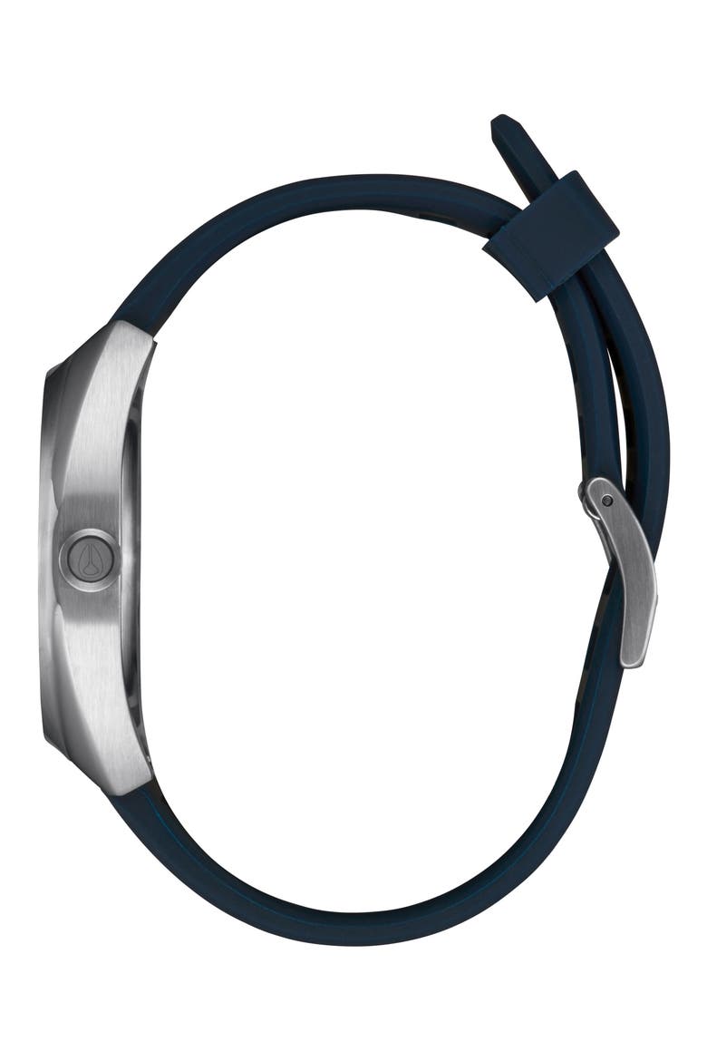 Mullet Silicone Strap Watch, Alternate, color, SILVER / TEAL