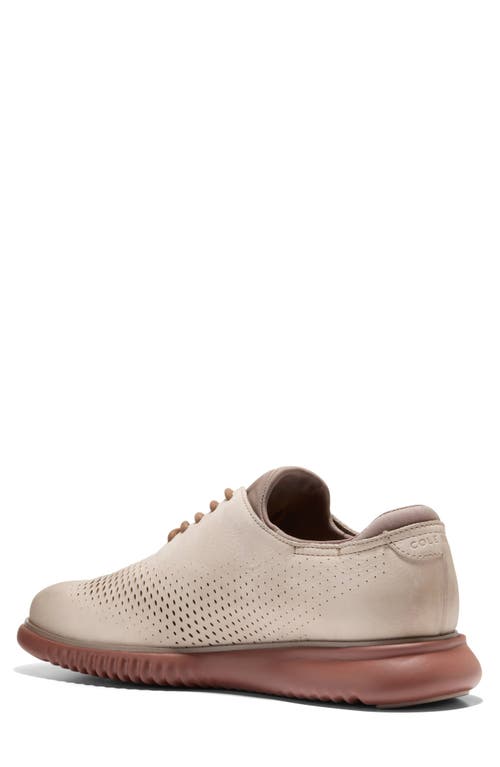 Cole Haan Men's 2.zerøgrand Laser Wingtip Oxford Shoes - Beige Size 9.5 In Sesame Nubuck/irish Coffee