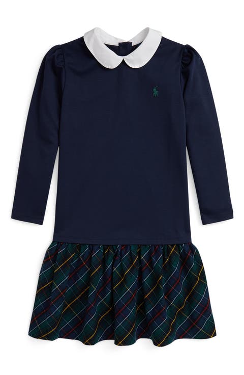 Kids' Long Sleeve Ponte Roma Dress (Big Kid)