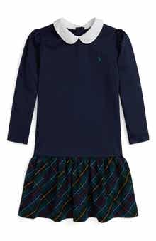 Kids' Long Sleeve Ponte Roma Dress