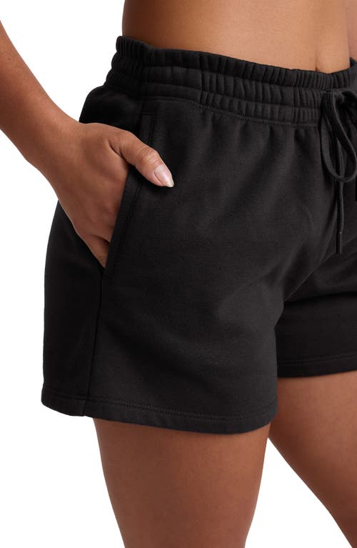 Beyond Yoga Luxe Fleece Sweat Shorts In Black