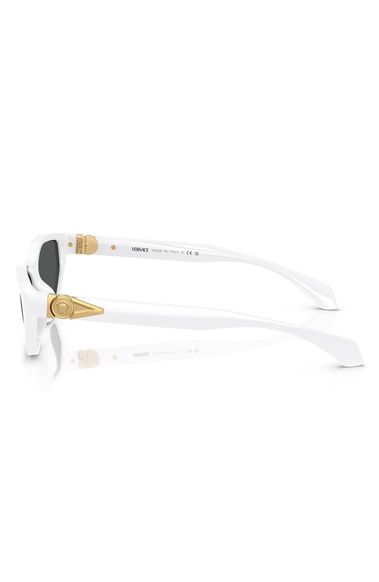 Versace 55mm Cat Eye Sunglasses, Alternate, color, White/ Dark Grey