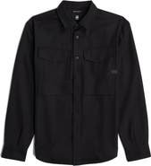G-STAR Cargo Pocket Cotton Button-Up Overshirt