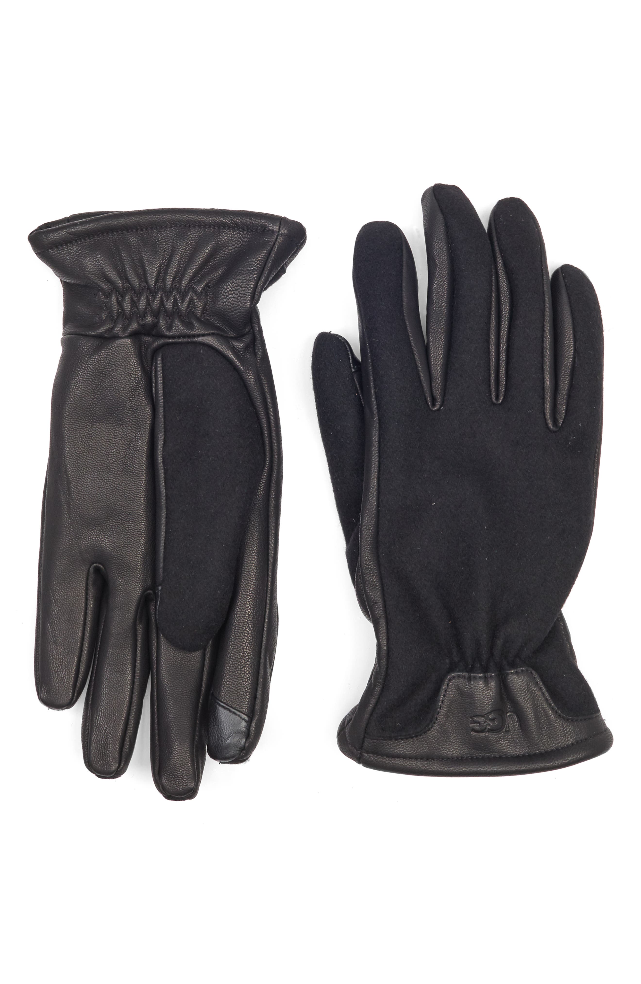 UGG® Leather &amp; Wool Blend Gloves