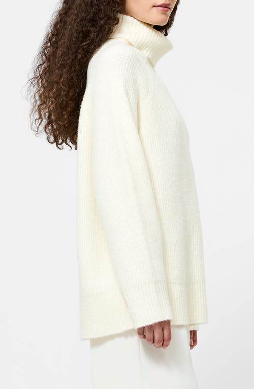 French Connection Emilia Oversize Turtleneck Sweater In White