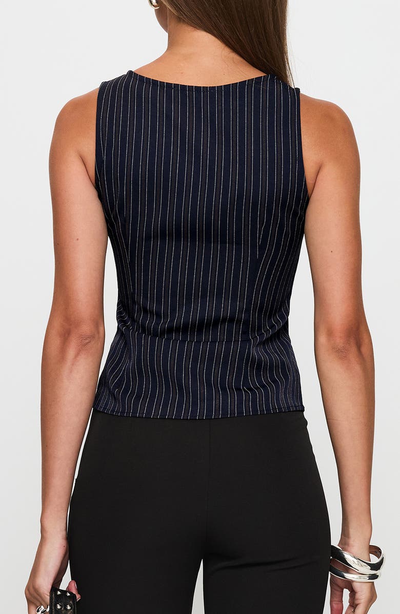 Princess Polly Running Wild Stripe Vest, Alternate, color, Blue Stripe