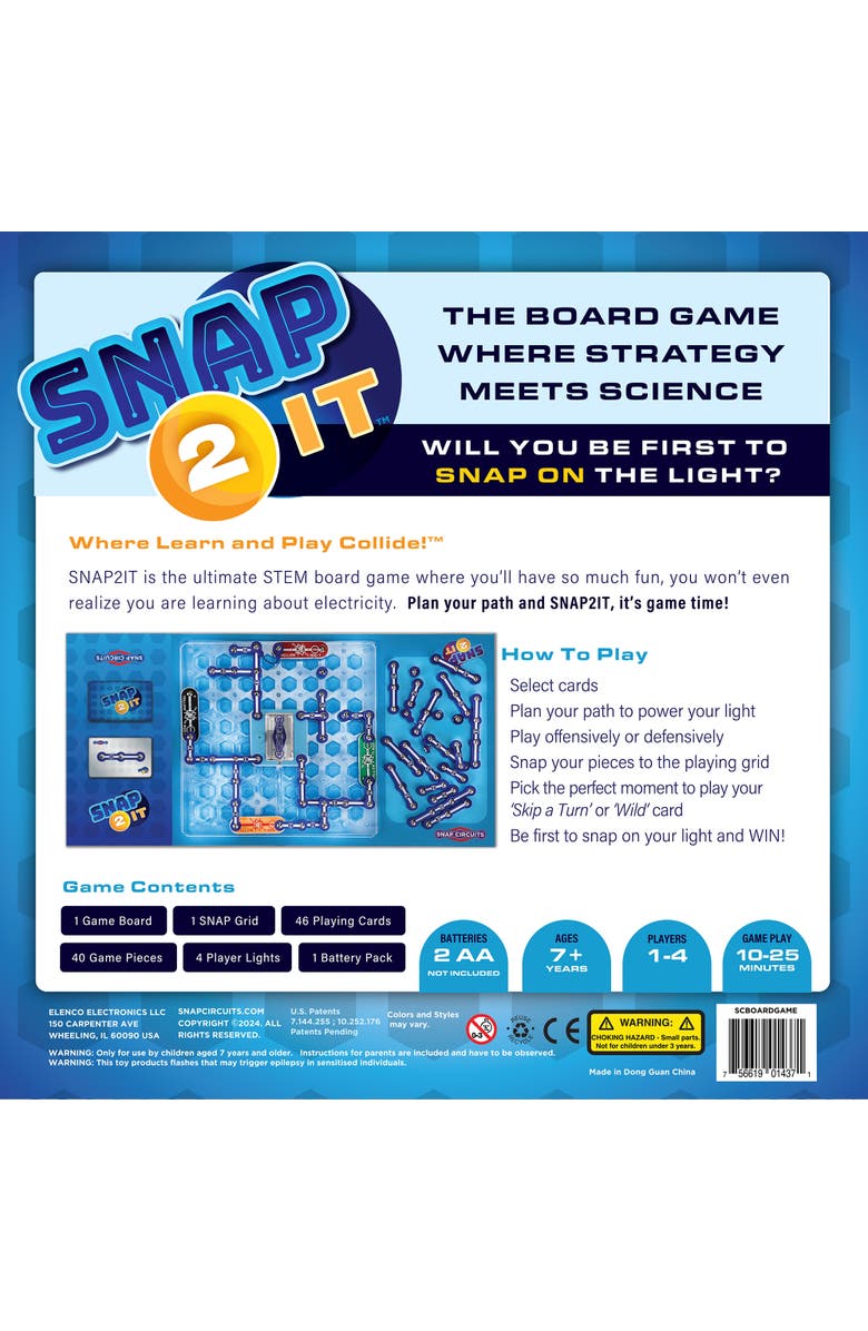 Snap Circuits Snap2It Board Game, Science Kit, Kids, Alternate, color, Multicolored