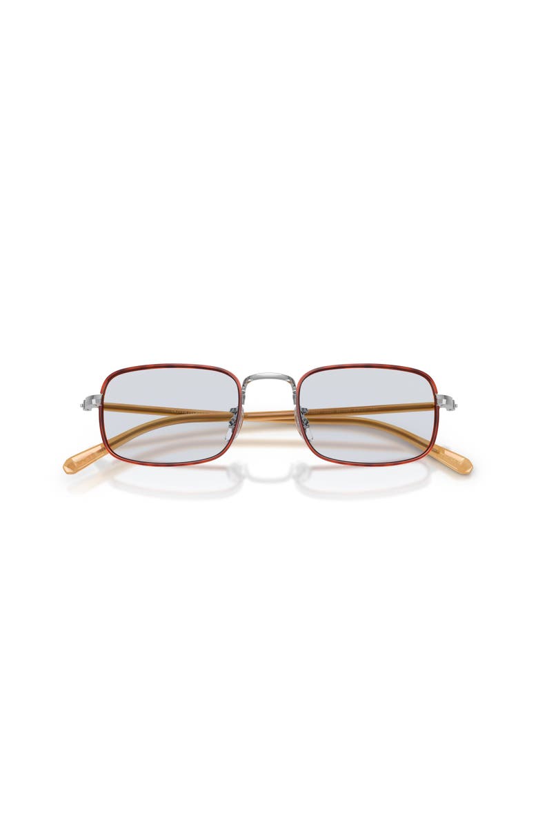 Oliver Peoples 49mm Rectangle optical glasses, Alternate, color, Silver
