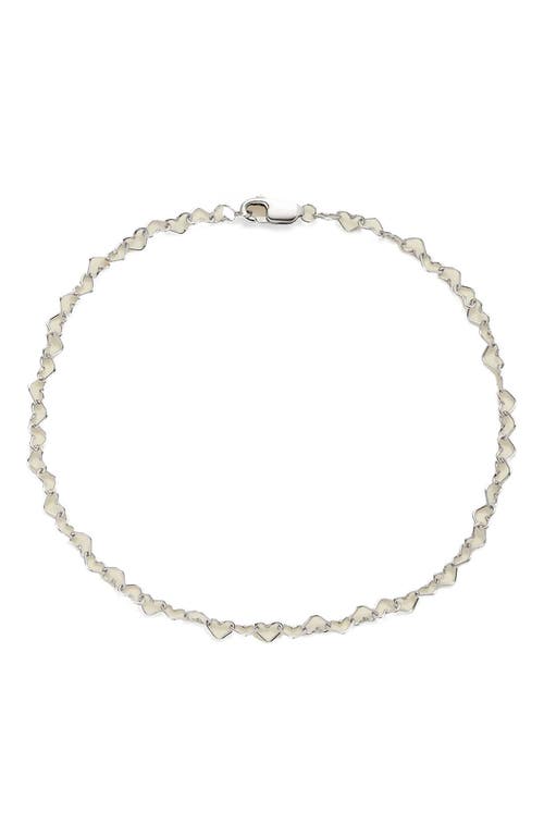 Made By Mary Heart Chain Bracelet In Gold