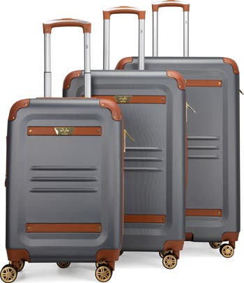 19V69 ITALIA Vintage 3 Piece Expandable Spinner Luggage Set
