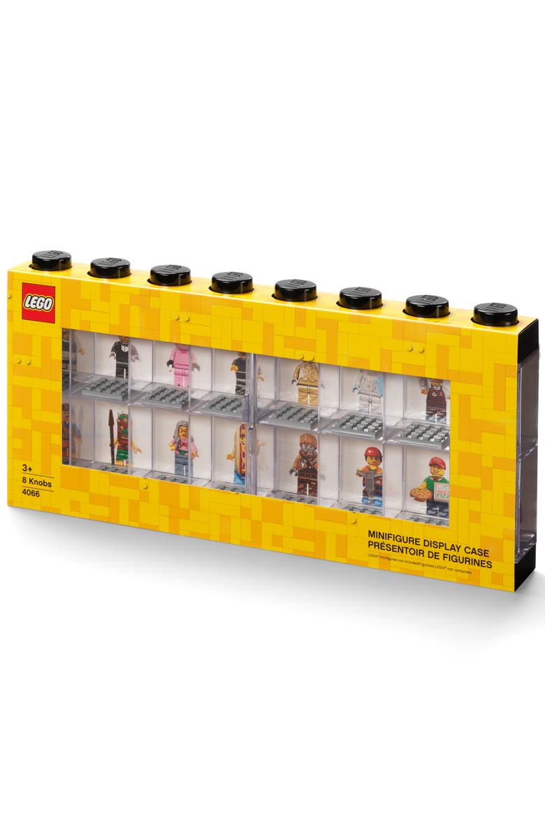 Minifigure Display Case 16, Main, color, Clear