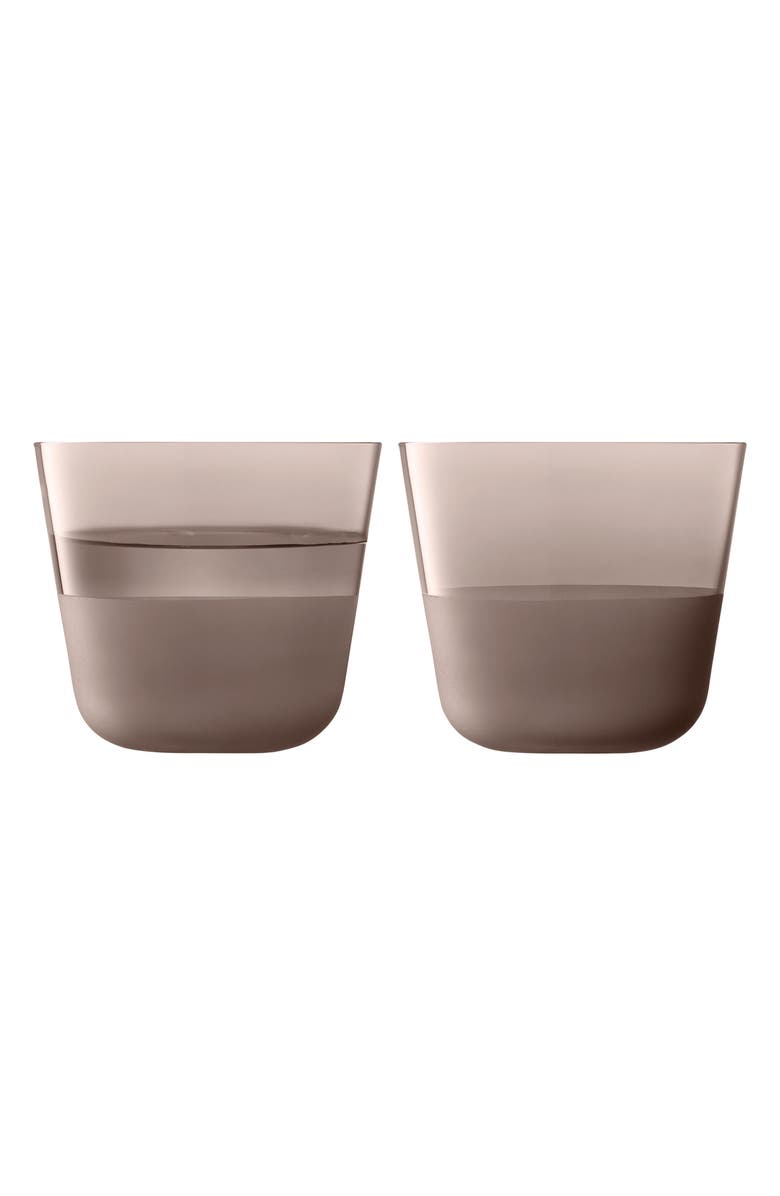 LSA Arc Contrast Set of 4 Tumblers, Main, color, Brown