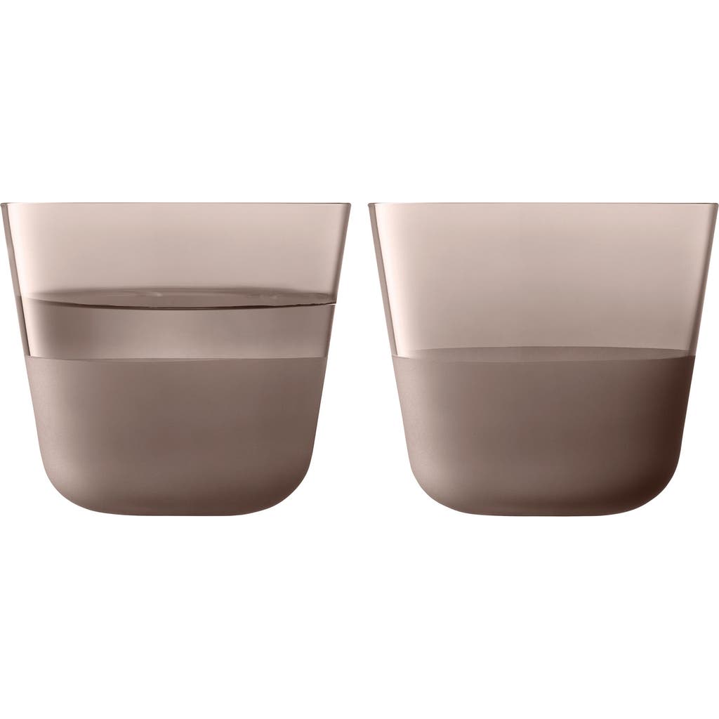 Lsa Arc Contrast Set Of 4 Tumblers In Brown