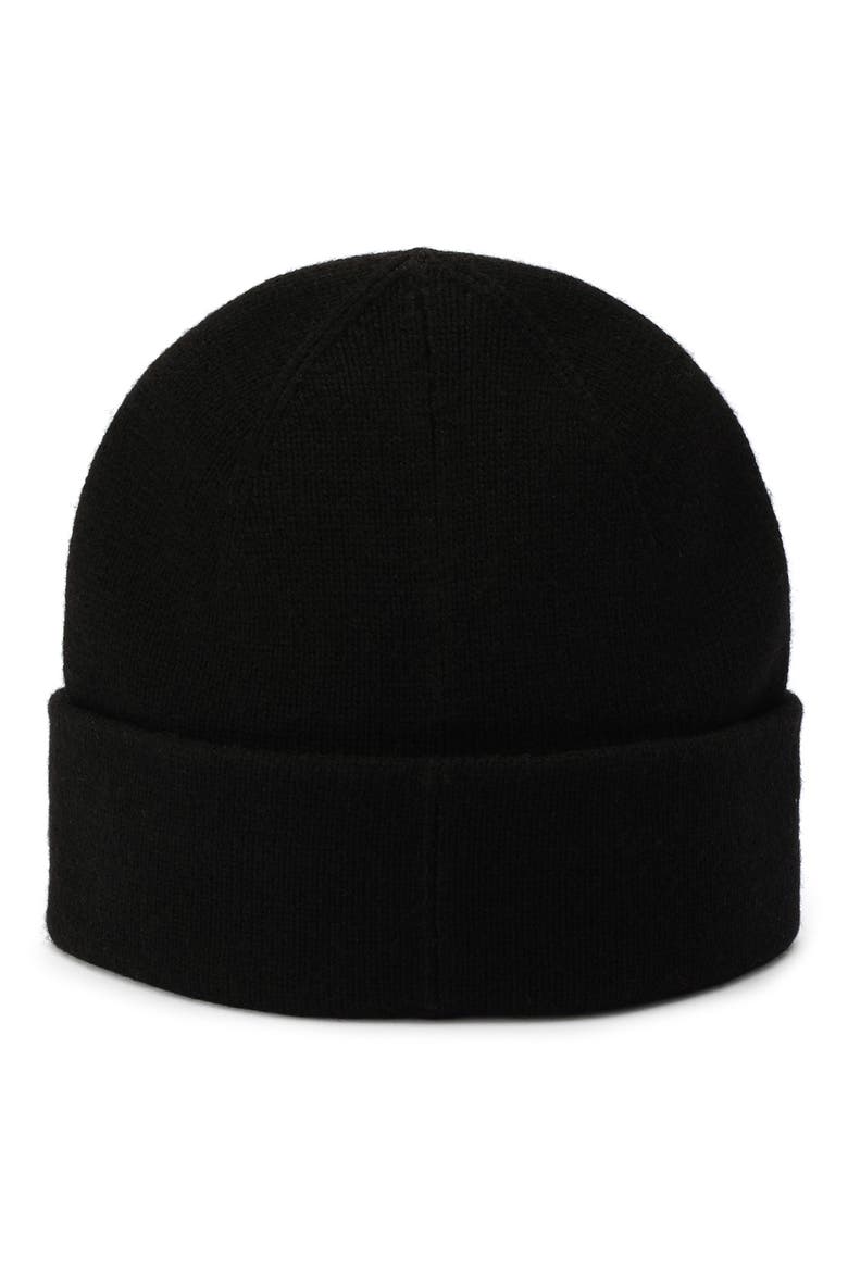 Embroidered Logo Beanie, Alternate, color, BLACK