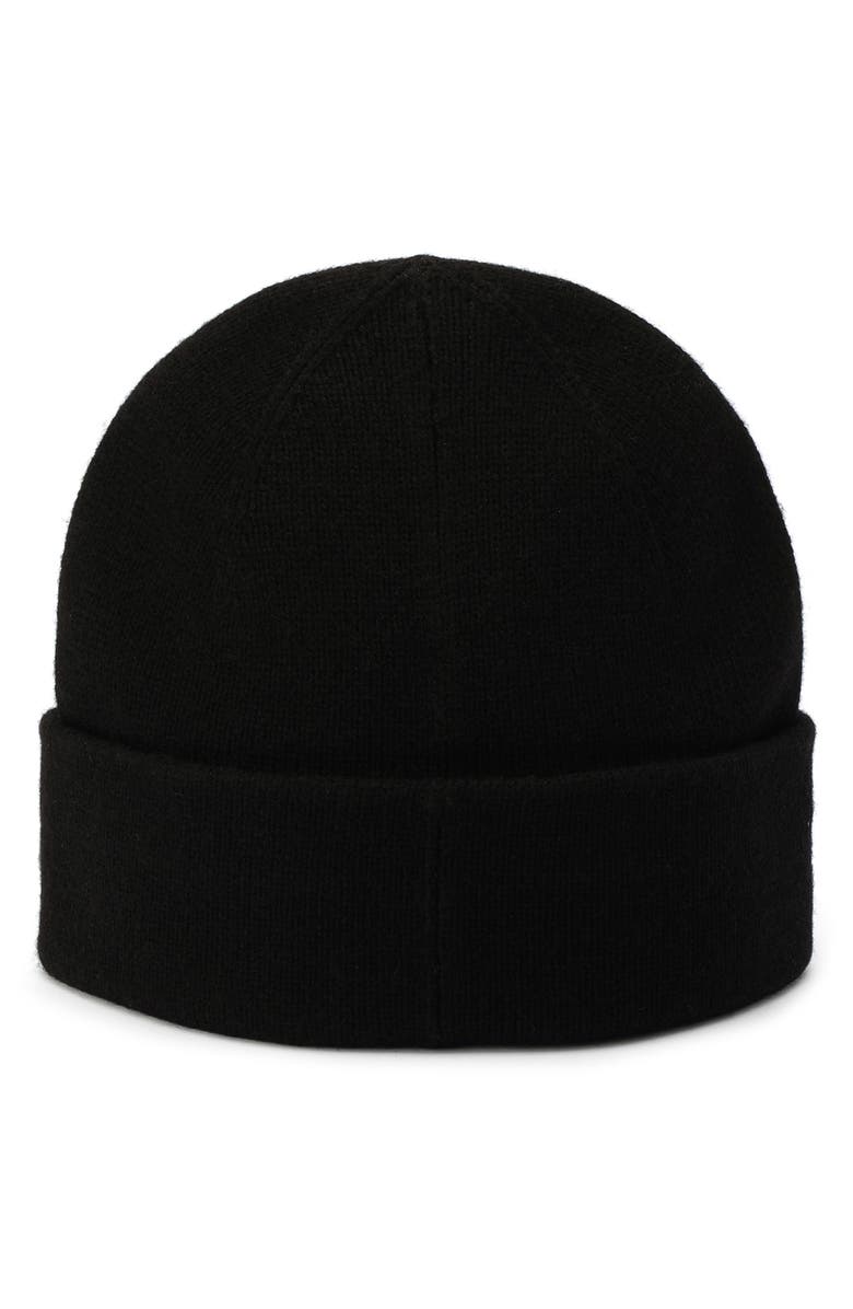 AllSaints Embroidered Logo Beanie, Alternate, color, Black