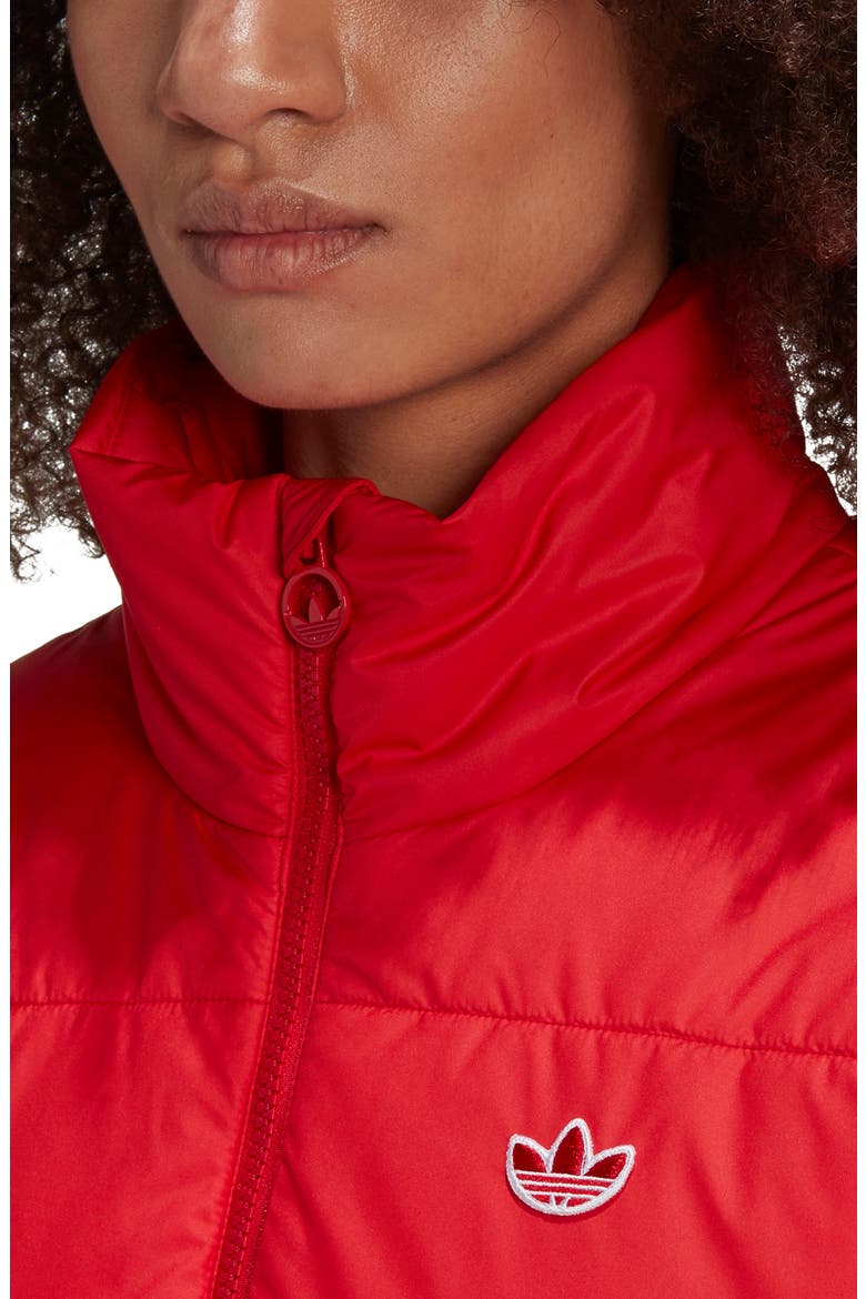 Short Puffer Jacket, Alternate, color, SCARLET