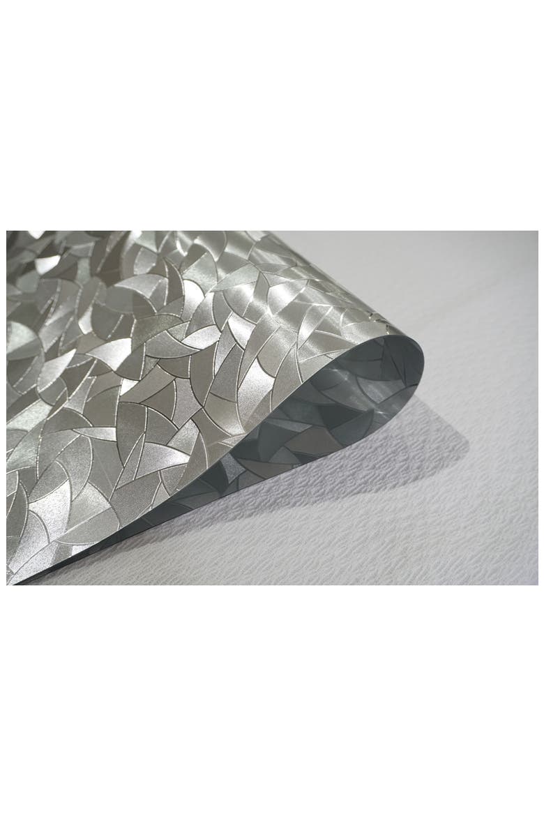 Mirrored Set of 6 Placemats, Alternate, color, SILVER