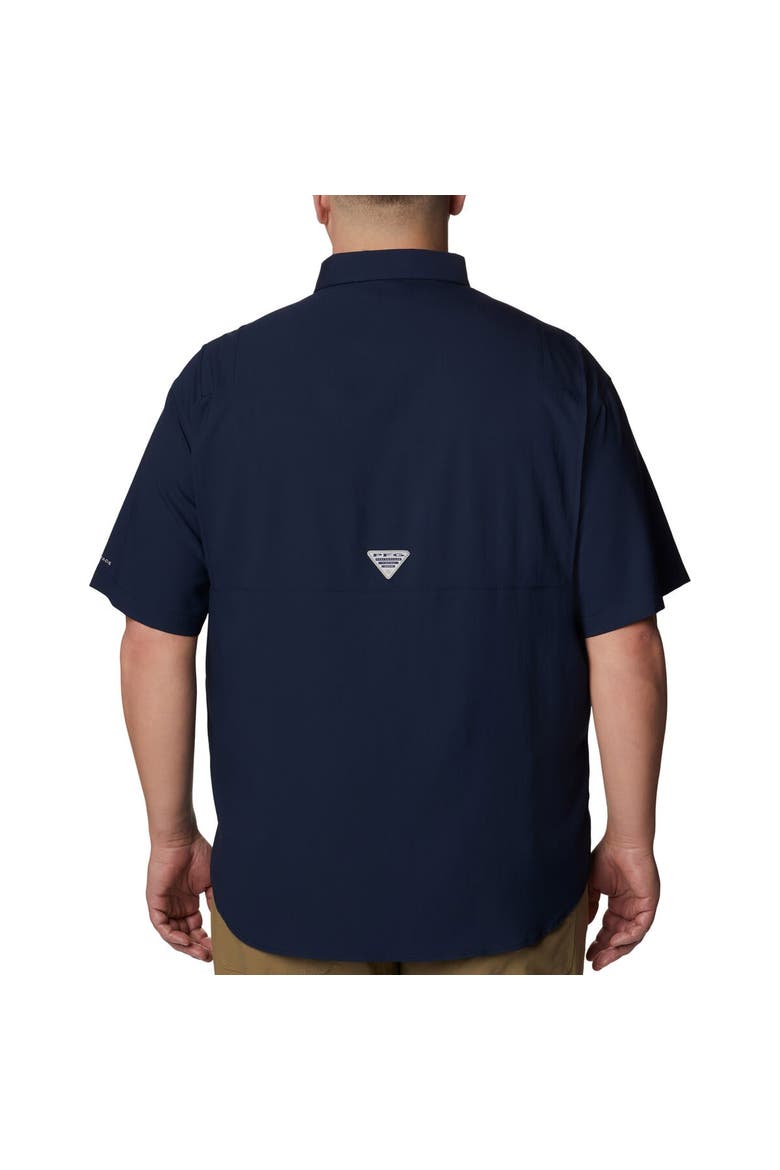 Men's Columbia  Navy West Virginia Mountaineers Big & Tall Tamiami Omni-Shade Button-Down Shirt, Alternate, color, Navy