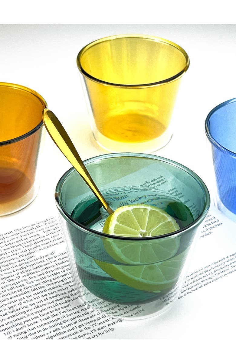 CLOUDNOLA Rocks Set of 4 Glasses, Alternate, color, Multi