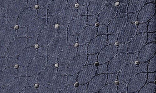 Eton Navy Patterned Silk Jacquard Tie In Blue