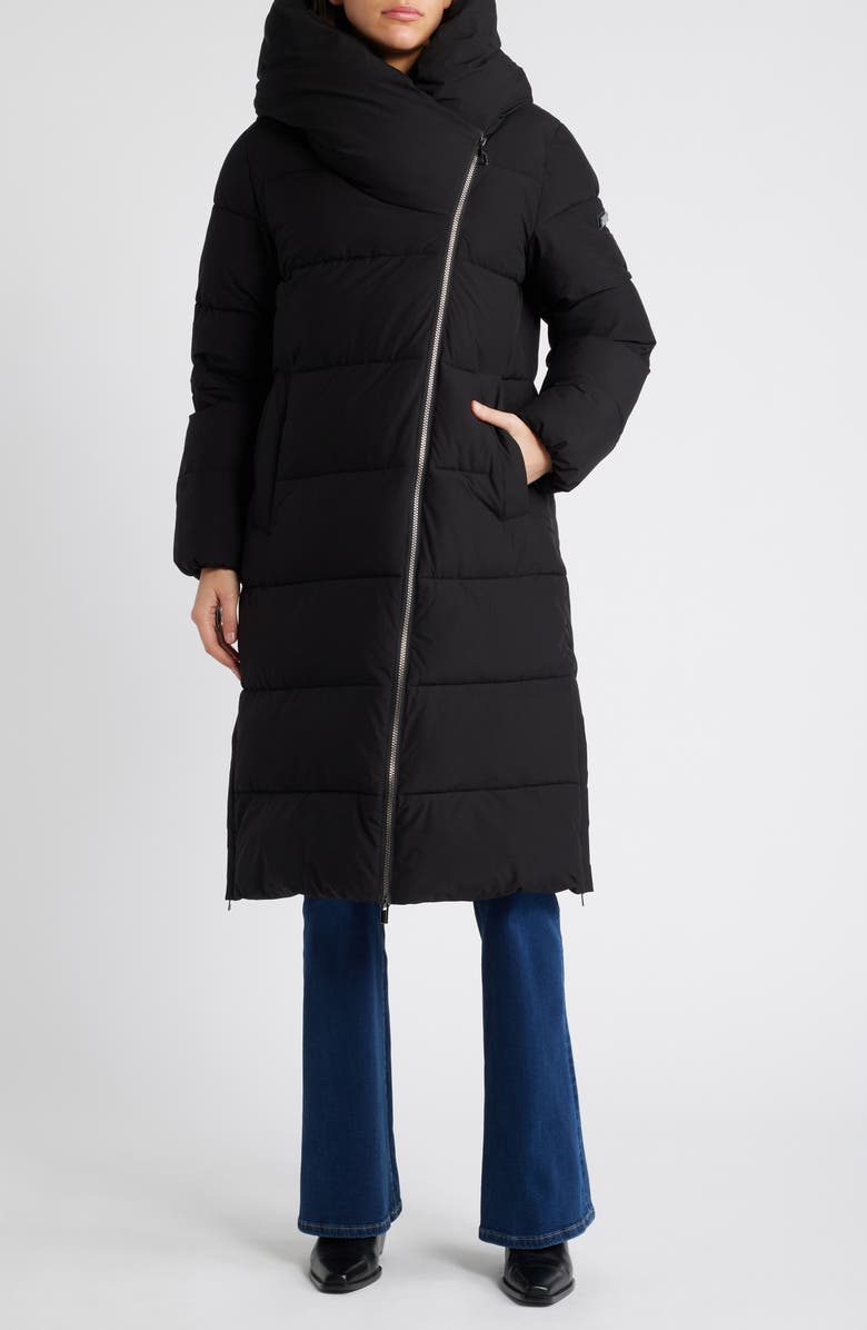 BCBGMAXAZRIA Pillow Collar Hooded Puffer Coat, Main, color,