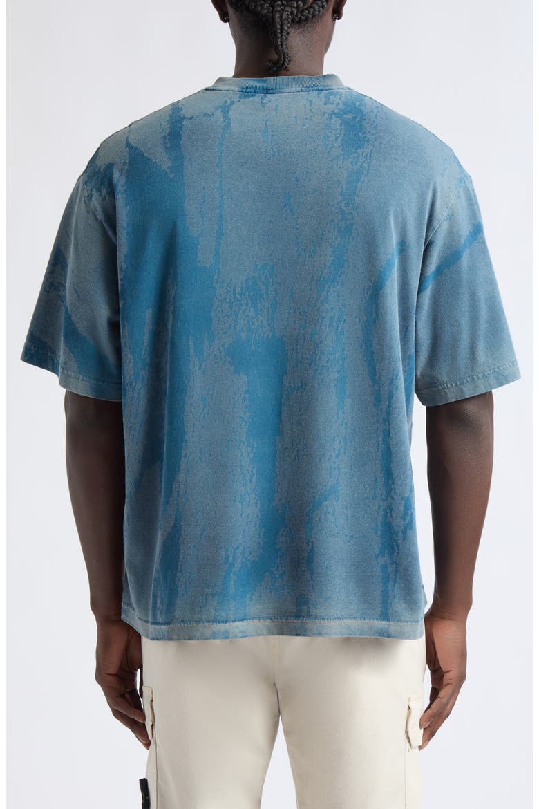 Texture Print Cotton T-Shirt, Alternate, color, V0060 GREY BLUE