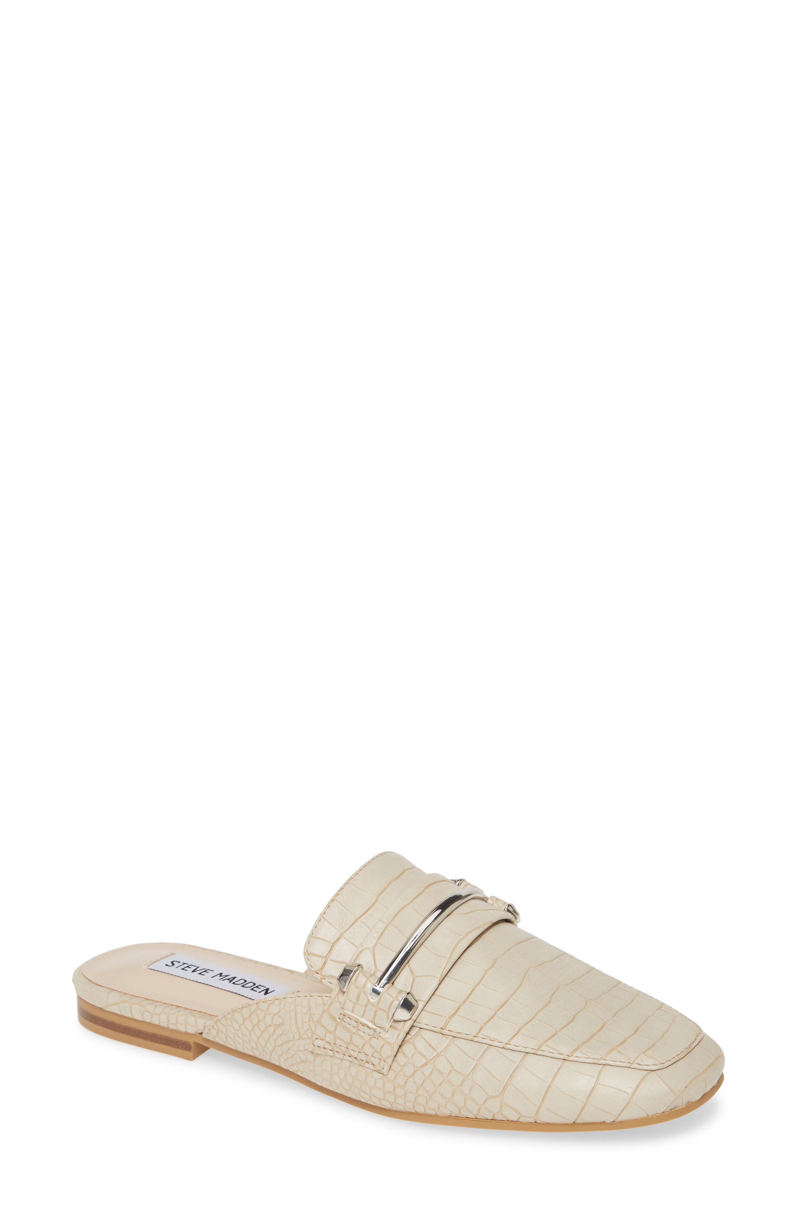 Kite Loafer Mule, Main, color, TAUPE CROCO