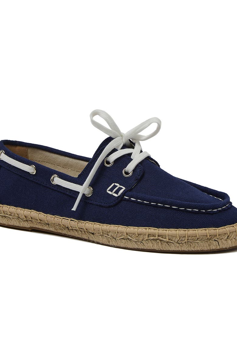 Lands' End Seaport Espadrille Boat Shoes, Main, color, Radiant Navy