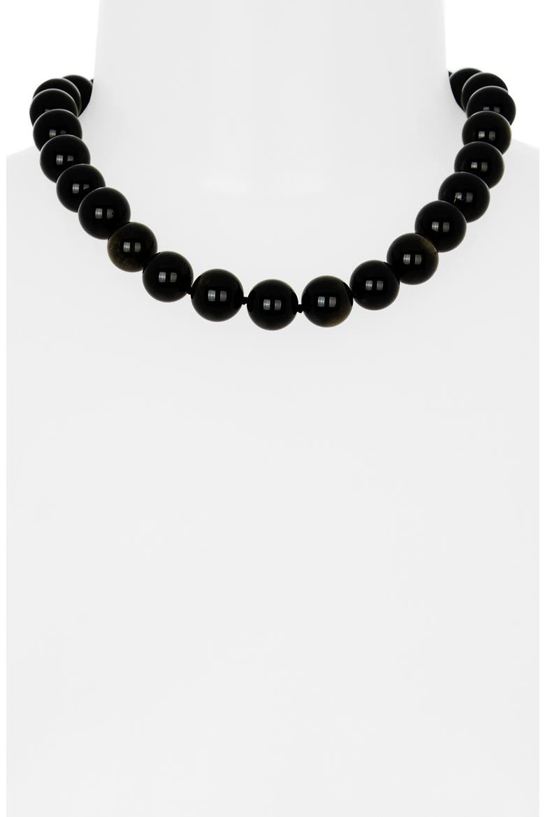 Beaded Necklace, Alternate, color, BLACK
