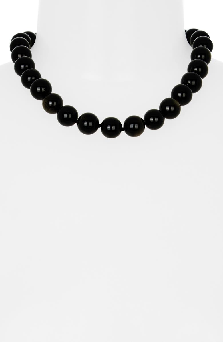 Kenneth Jay Lane Beaded Necklace, Alternate, color, Black
