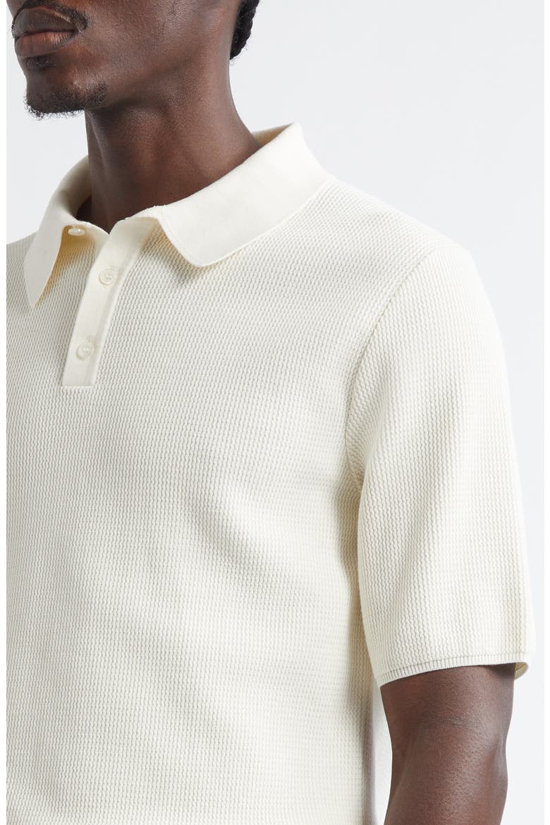 Cotton Knit Polo, Alternate, color, W0001 NATURAL WHITE