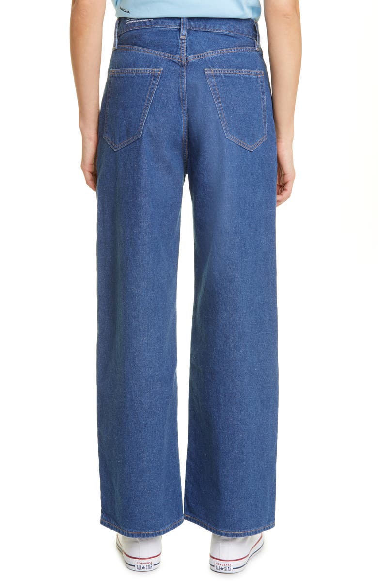 PANGAIA Unisex High Waist Wide Leg PPRMINT<sup>™</sup> Organic Cotton & Hemp Jeans, Alternate, color, 