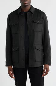 Nordstrom Felted Wool Blend Field Jacket