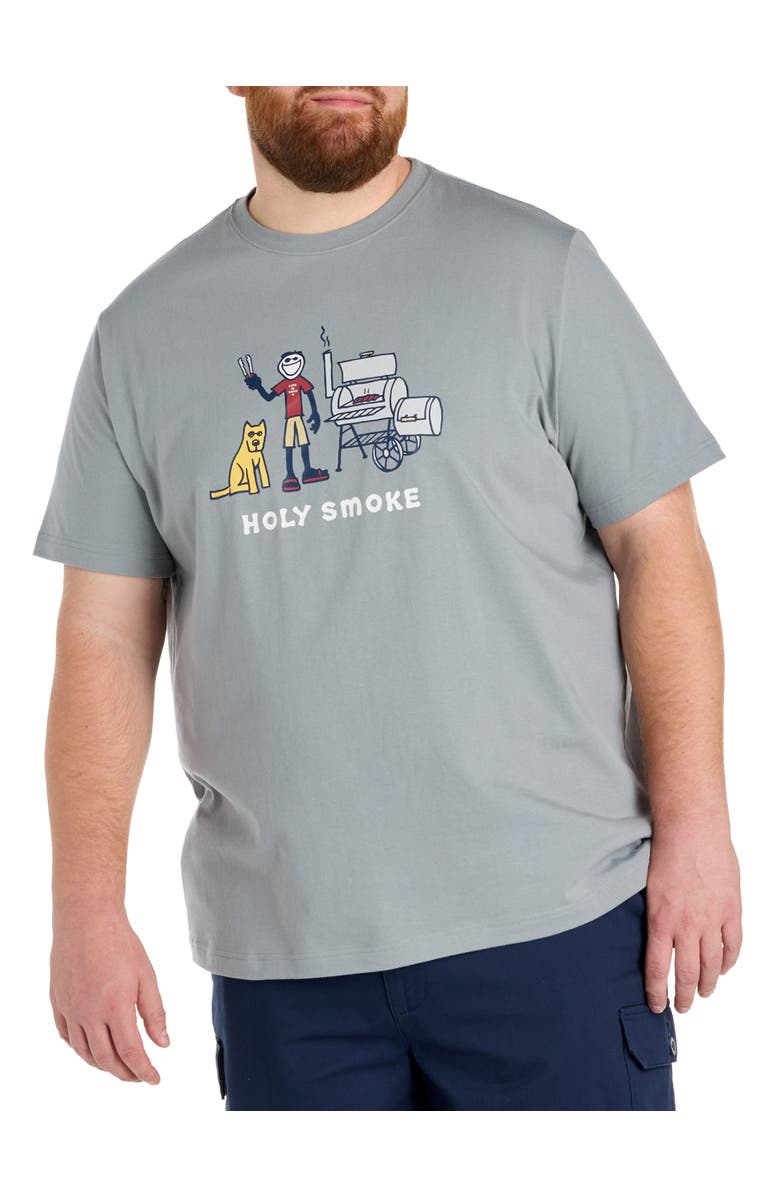 LIFE IS GOOD Big & Tall Holy Smoke Graphic Tee, Main, color, Grey