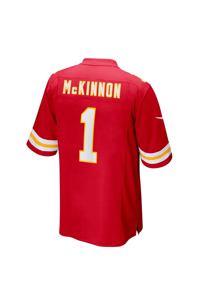 Nike Men's Nike Jerick McKinnon Red Kansas City Chiefs Super Bowl LVII Patch Game Jersey, Alternate, color,
