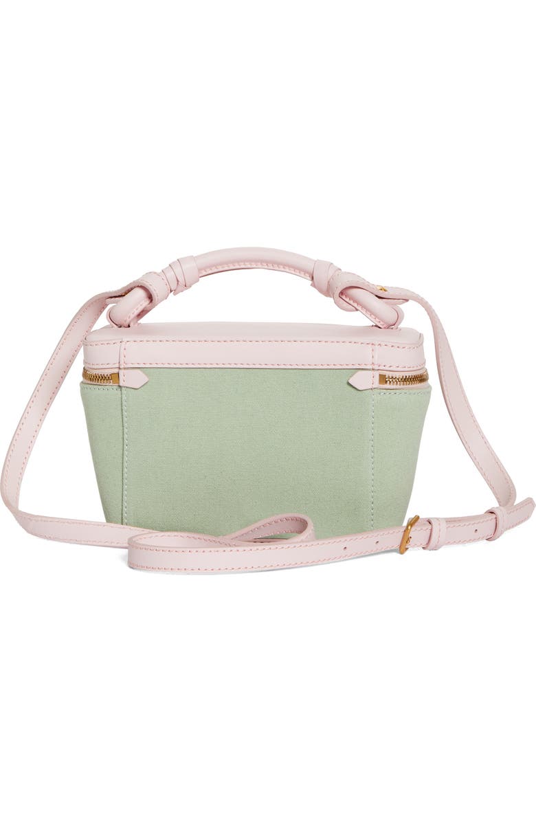 Balmain B-Army Logo Canvas & Leather Vanity Case Bag, Alternate, color,