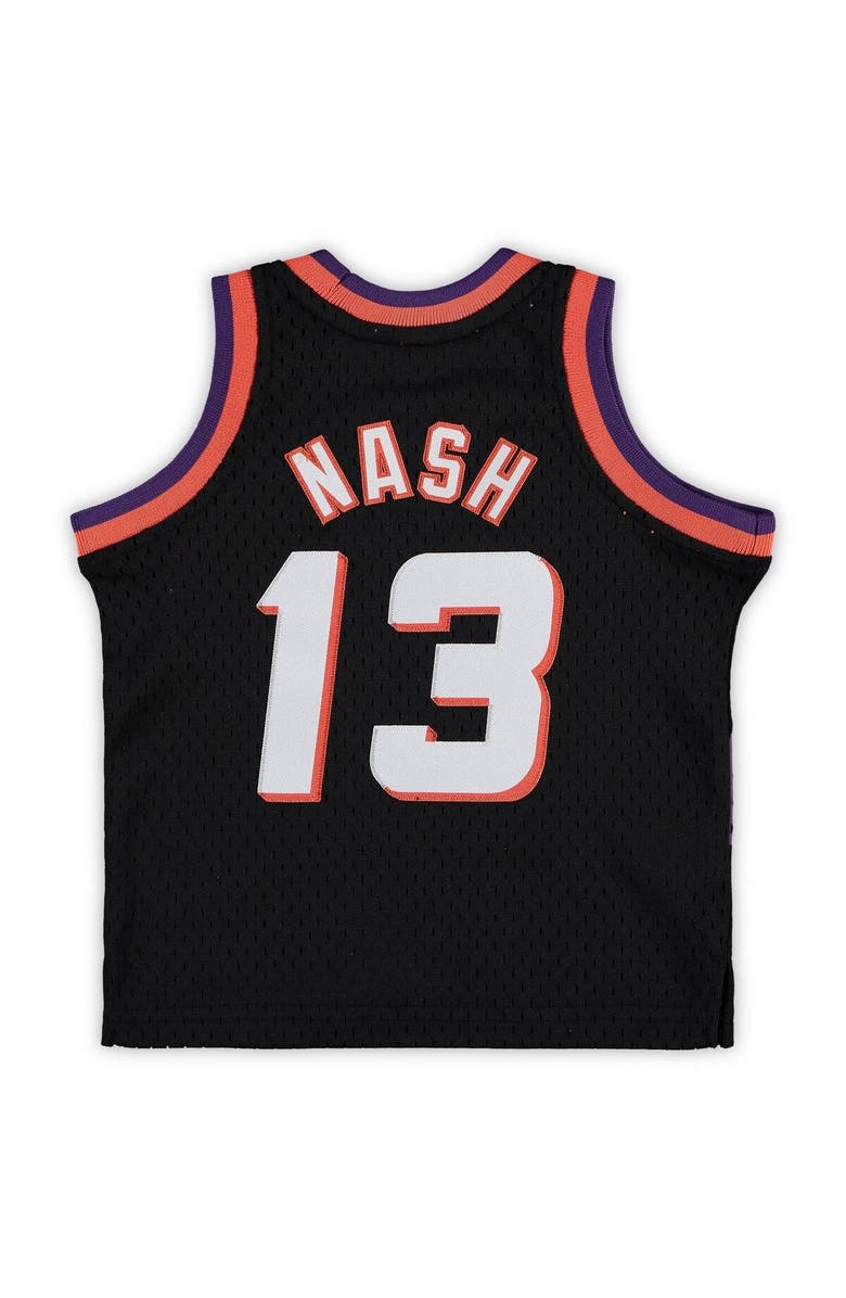 Mitchell & Ness Infant Mitchell & Ness Steve Nash Black Phoenix Suns 1996/97 Hardwood Classics Retired Player Jersey, Alternate, color, Black