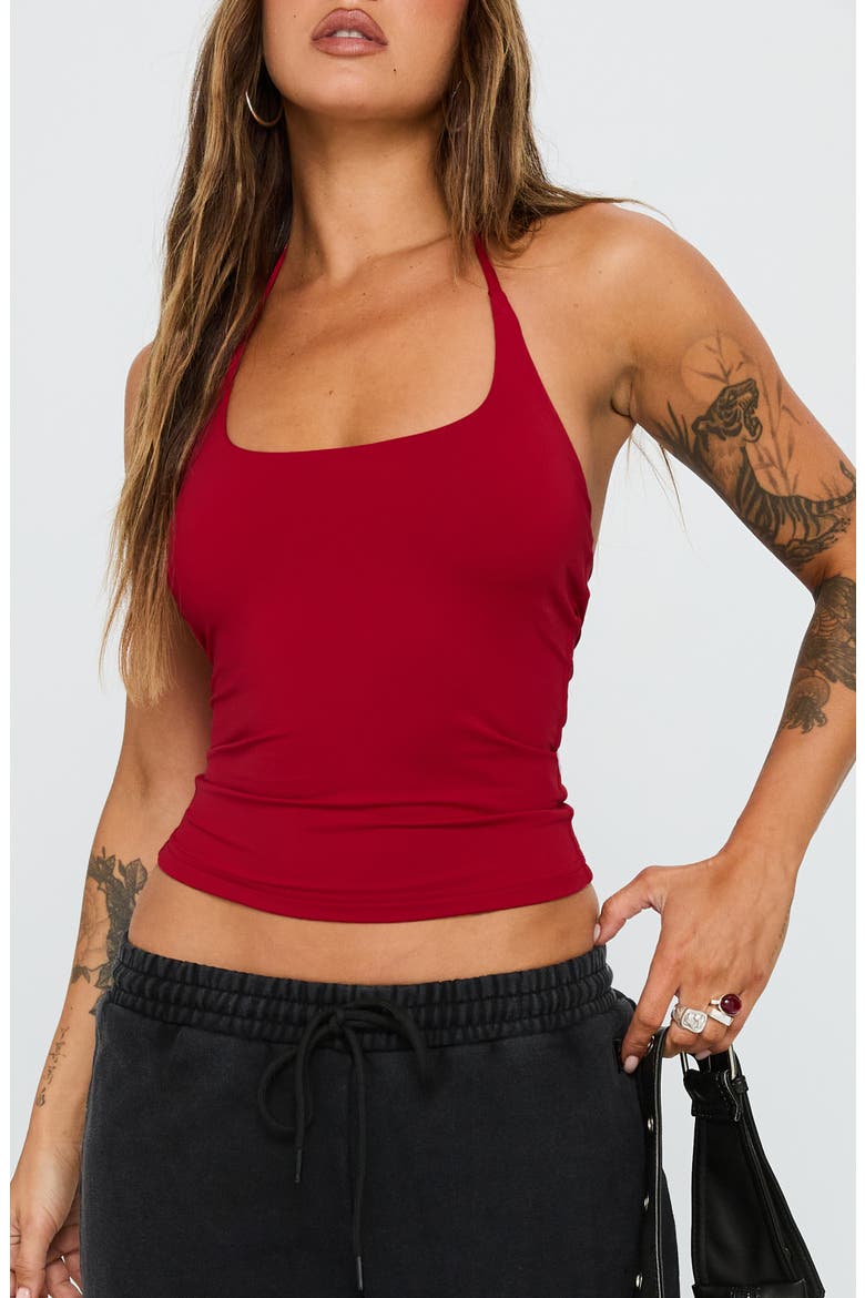 Ezekiel U-Neck Halter Top, Main, color, RED