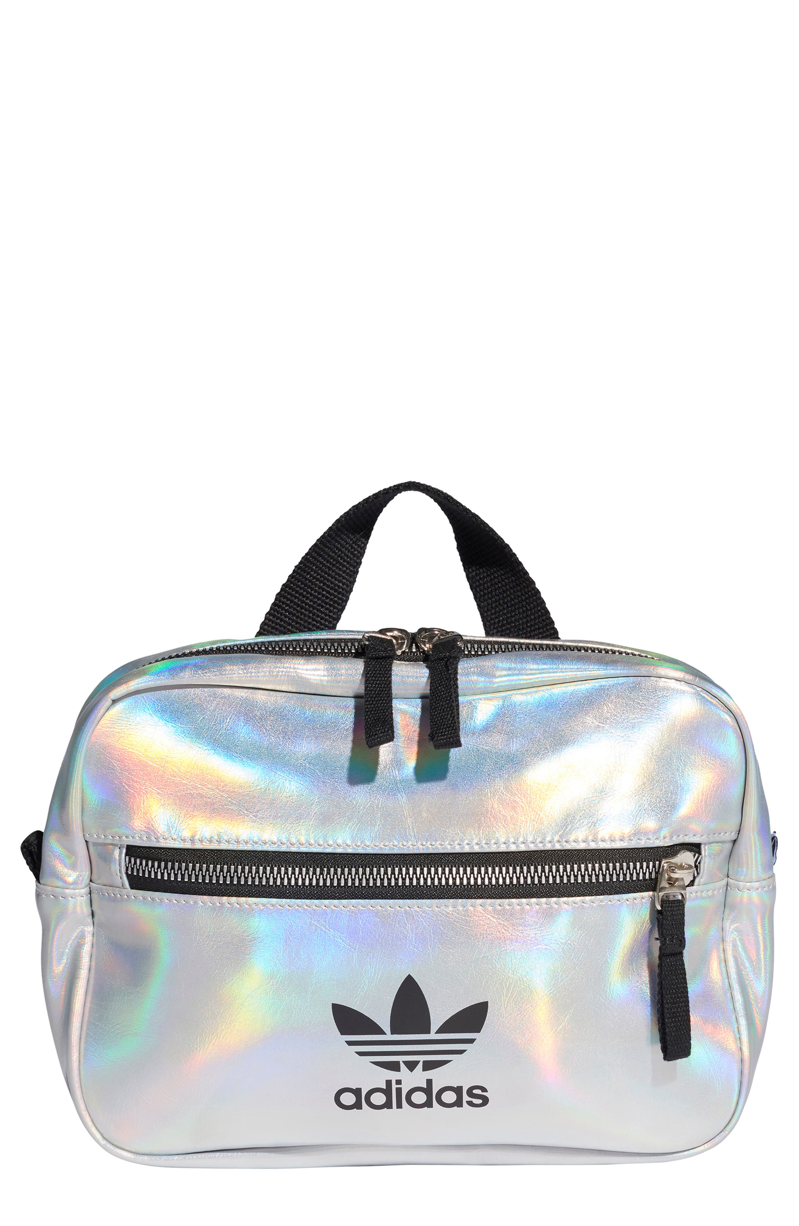 adidas Originals Mini Airliner Metallic Backpack, Main, color, 