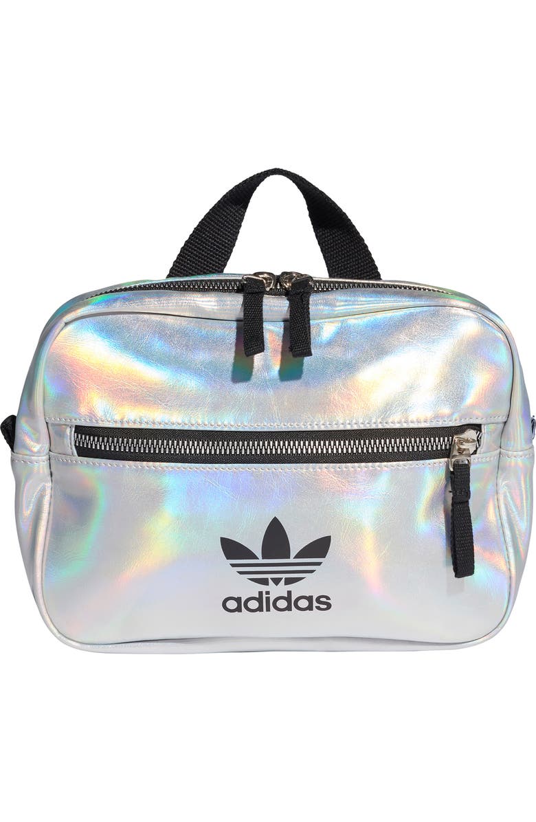 adidas Originals Mini Airliner Metallic Backpack, Main, color,