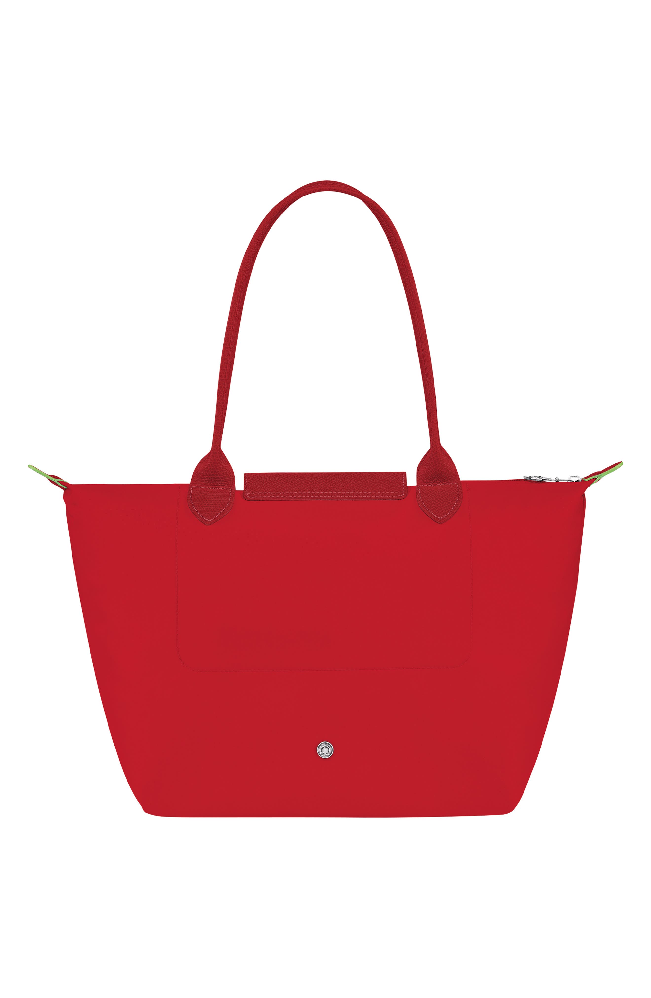 Longchamp Medium Le Pliage Green Recycled Canvas Shoulder Tote Bag, Alternate, color, Tomato
