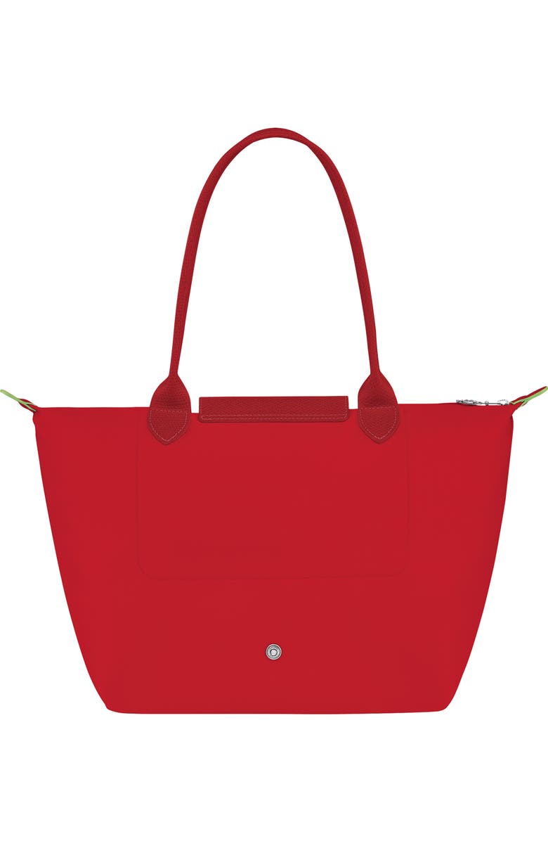 Longchamp Medium Le Pliage Green Recycled Canvas Shoulder Tote Bag, Alternate, color, Tomato