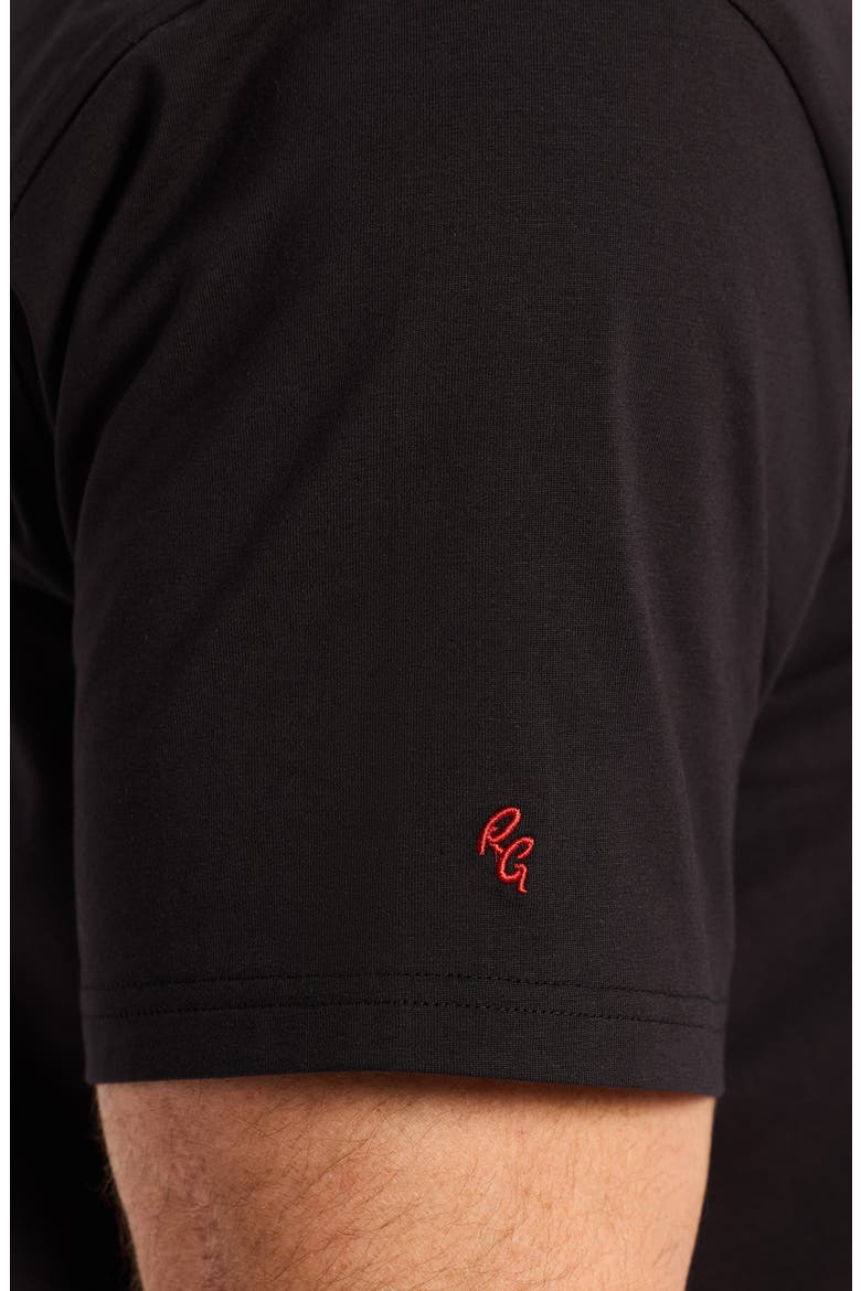 Furlan Stretch Cotton Polo, Alternate, color, BLACK